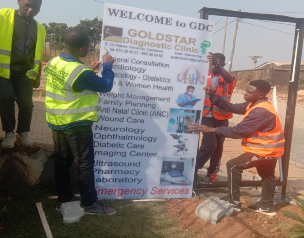 Etude, Fourniture et Installation d'une Enseigne Lumineuse à Lettres pour un Hôpital à Bamenda
